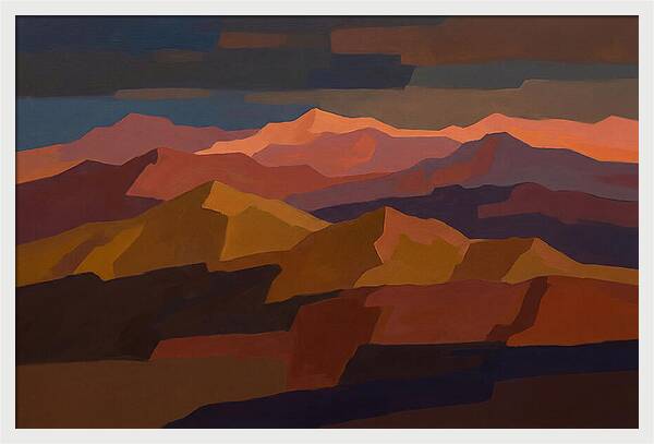 Twilight Alpenglow Over Peaks
