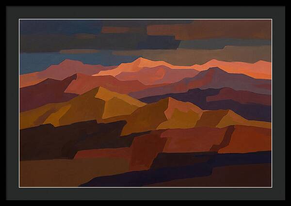 Twilight Alpenglow Over Peaks