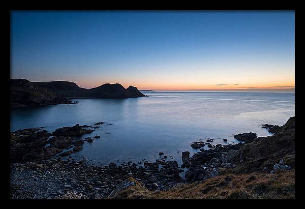 Twilight Blue Hour Over Calm Coastal Bay