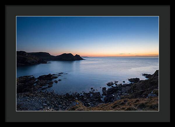 Twilight Blue Hour Over Calm Coastal Bay