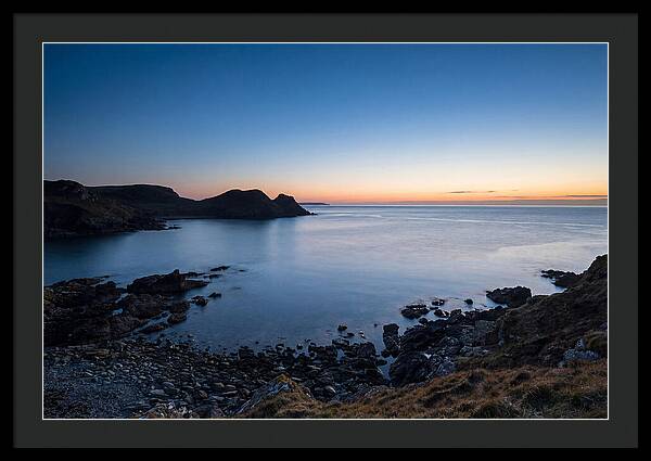 Twilight Blue Hour Over Calm Coastal Bay