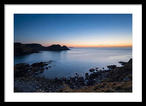 Twilight Blue Hour Over Calm Coastal Bay