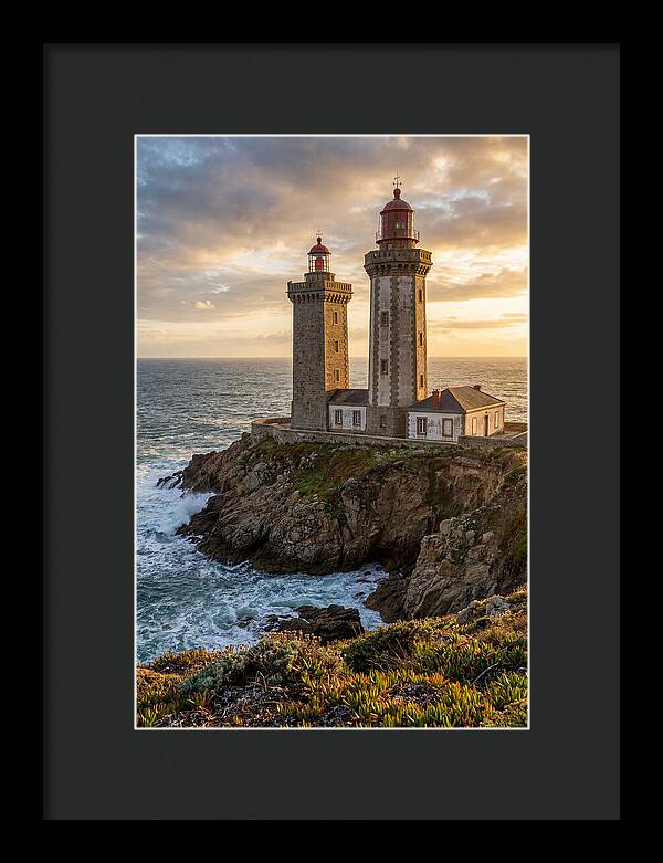 Twin Lights At Sunset