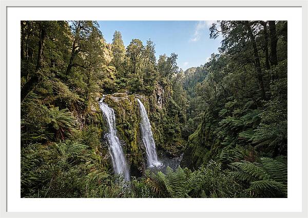 Twin Waterfalls Cascading Down