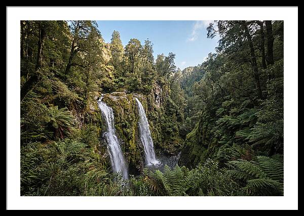 Twin Waterfalls Cascading Down