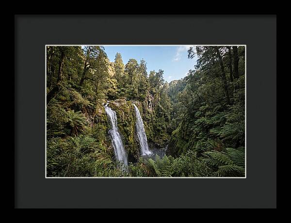 Twin Waterfalls Cascading Down