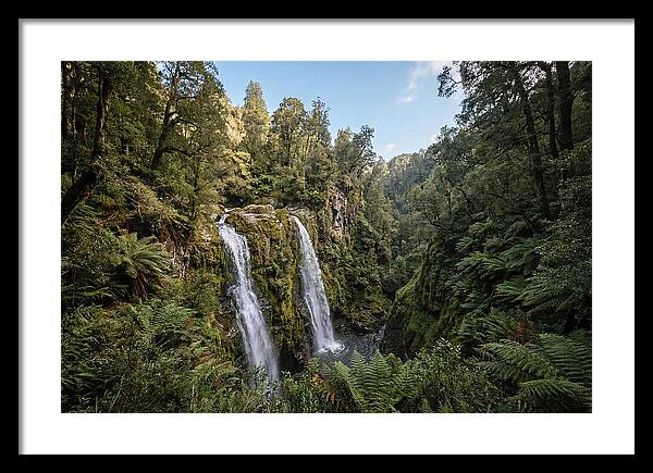 Twin Waterfalls Cascading Down