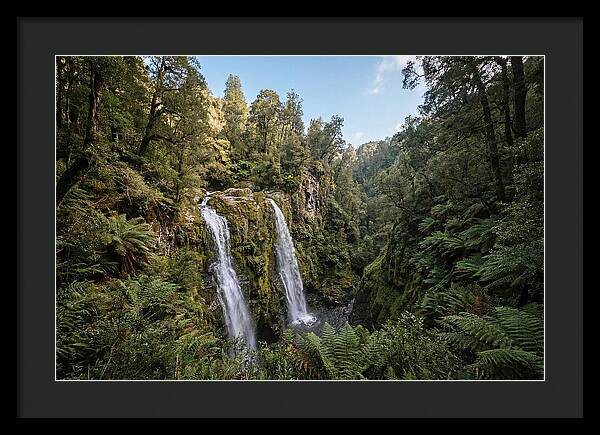 Twin Waterfalls Cascading Down