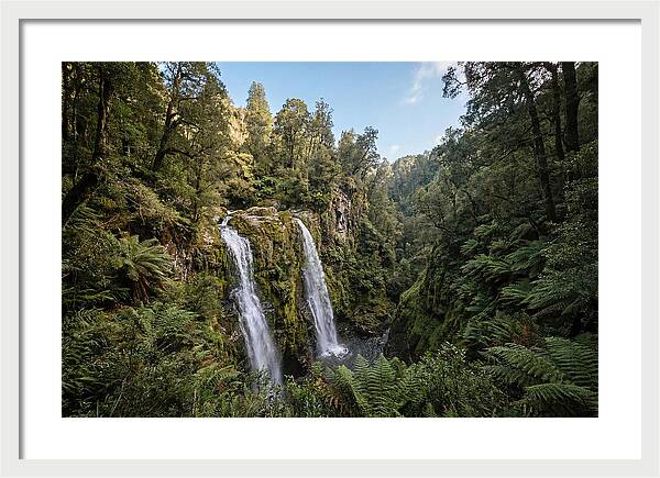 Twin Waterfalls Cascading Down