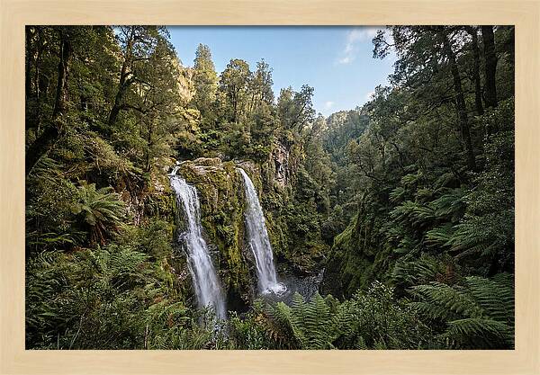 Twin Waterfalls Cascading Down