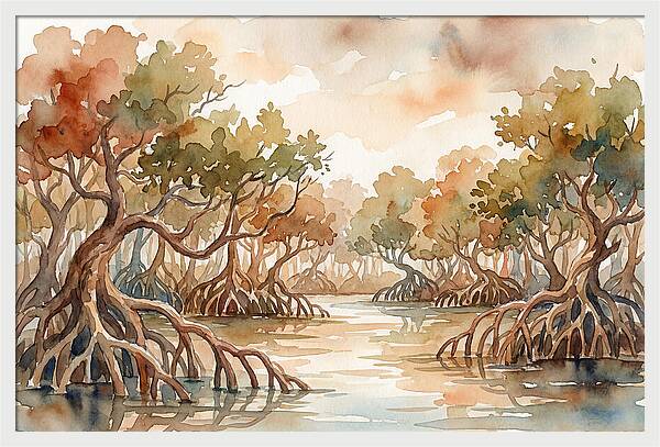 Twisted Roots Of The Mangrove Forest