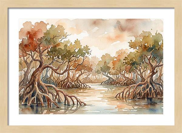 Twisted Roots Of The Mangrove Forest