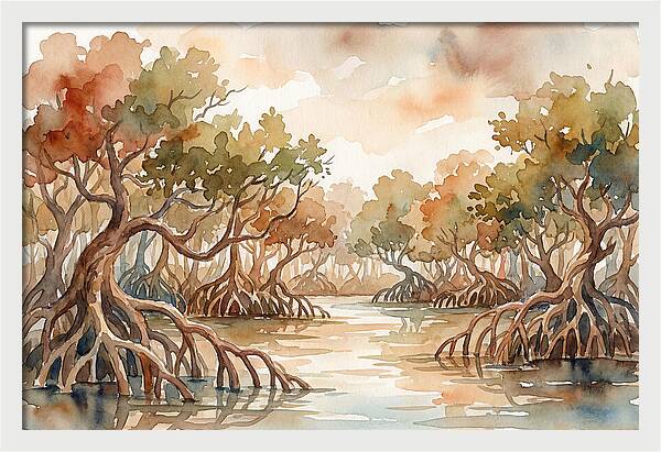 Twisted Roots Of The Mangrove Forest