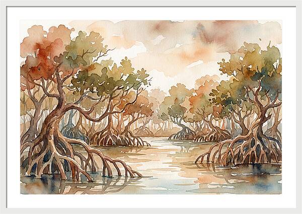 Twisted Roots Of The Mangrove Forest