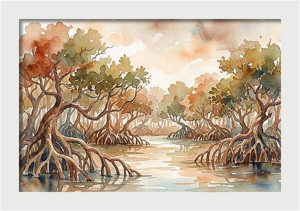 Twisted Roots Of The Mangrove Forest