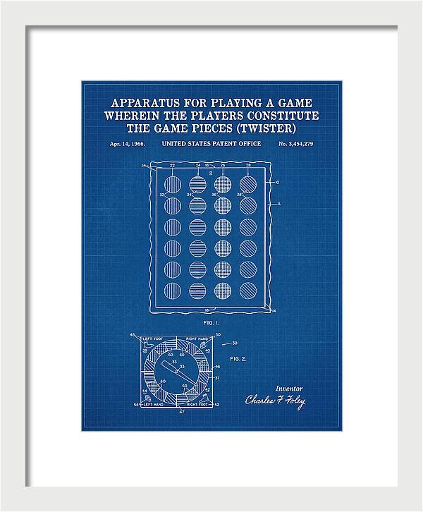 Twister Game Twister Blueprint Patent Us3454279a