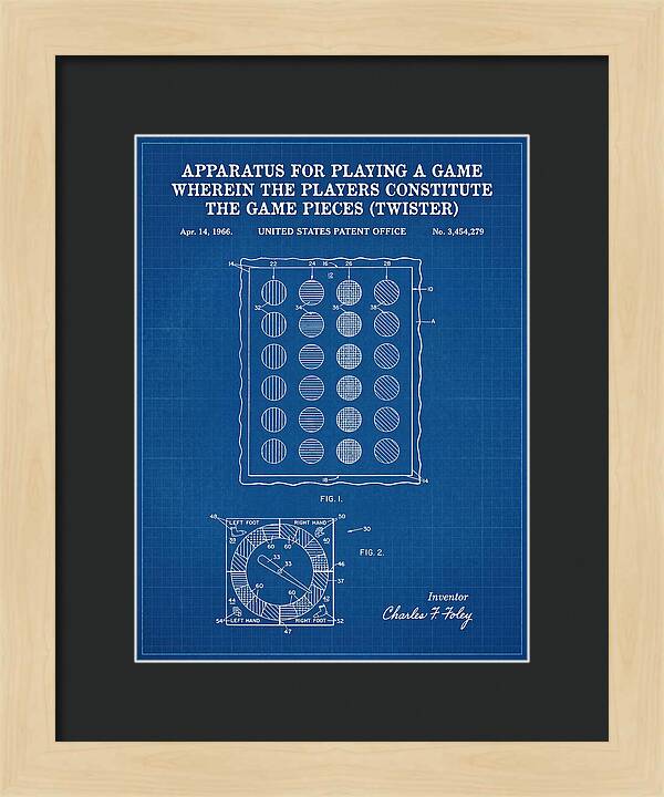 Twister Game Twister Blueprint Patent Us3454279a
