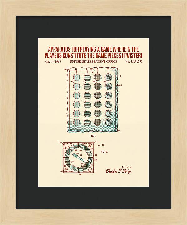 Twister Game Twister Retro Patent Us3454279a