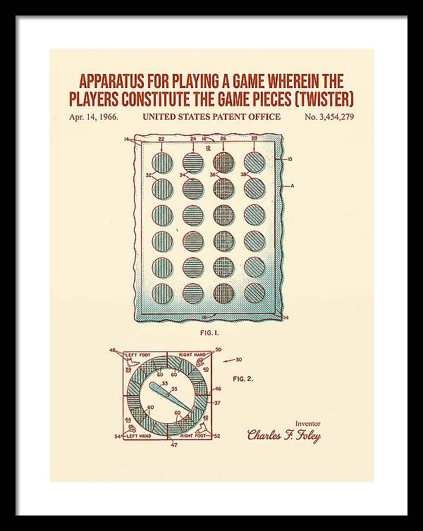 Twister Game Twister Retro Patent Us3454279a
