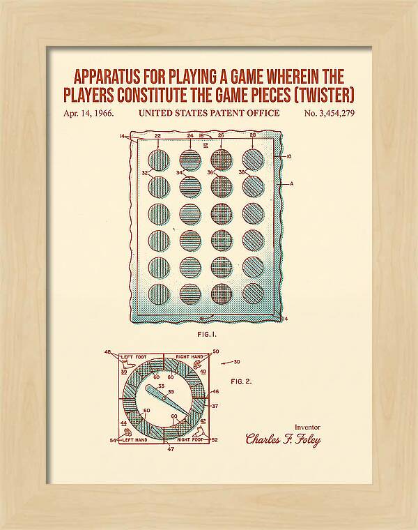 Twister Game Twister Retro Patent Us3454279a