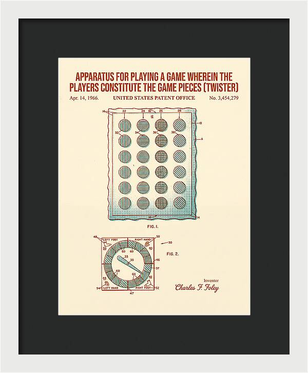 Twister Game Twister Retro Patent Us3454279a