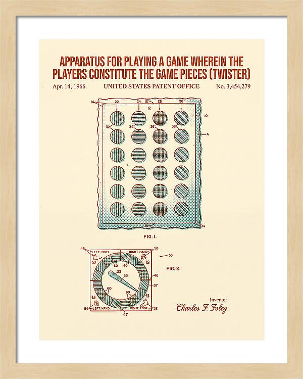 Twister Game Twister Retro Patent Us3454279a