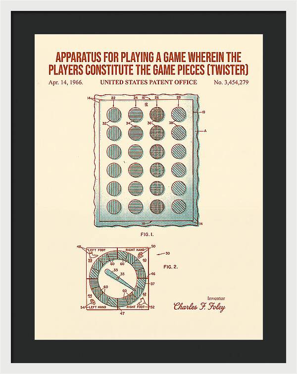 Twister Game Twister Retro Patent Us3454279a
