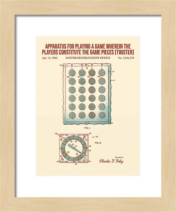 Twister Game Twister Retro Patent Us3454279a