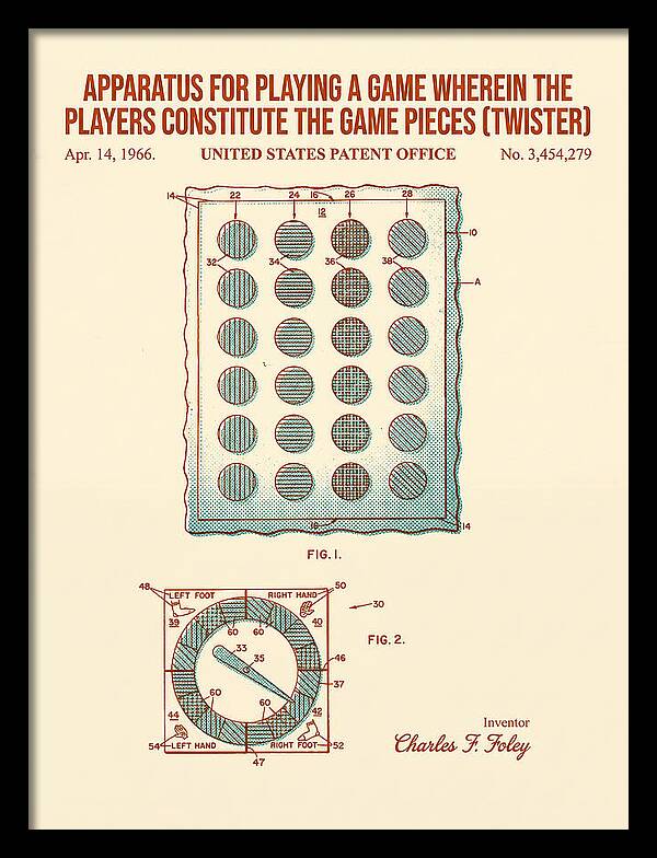 Twister Game Twister Retro Patent Us3454279a