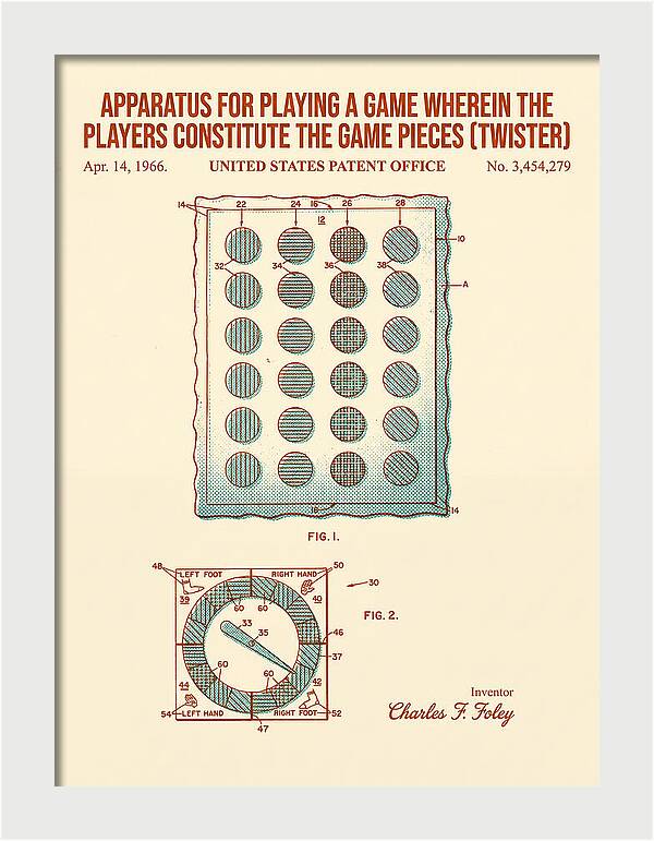 Twister Game Twister Retro Patent Us3454279a