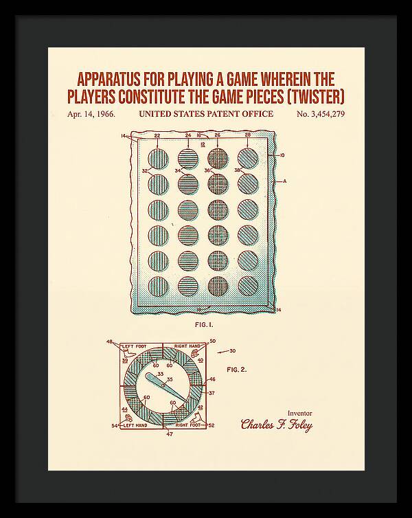 Twister Game Twister Retro Patent Us3454279a