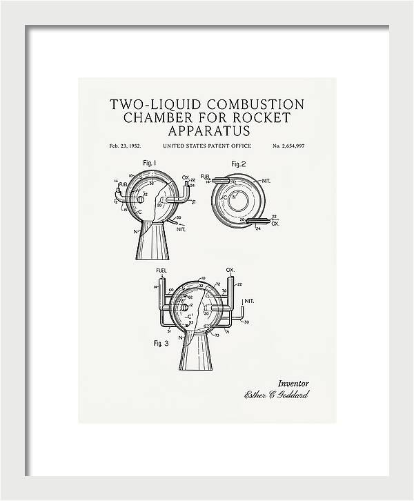 Two Liquid Combustion Chamber For Rocket Apparatus Minimalist Patent Us2654997