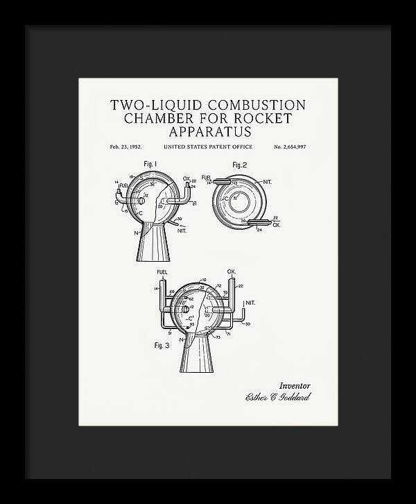 Two Liquid Combustion Chamber For Rocket Apparatus Minimalist Patent Us2654997
