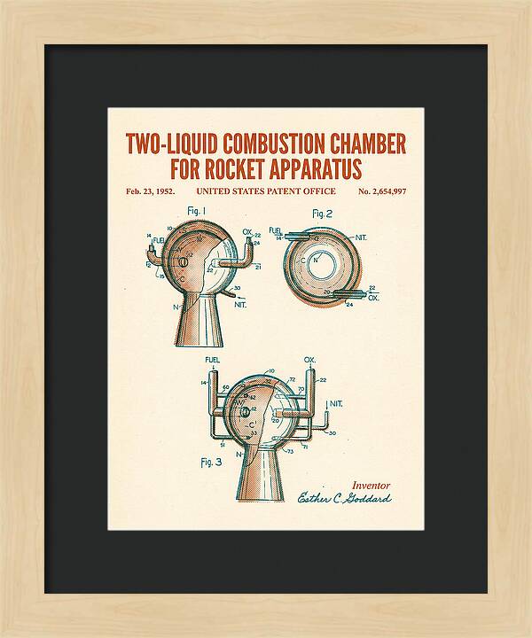 Two Liquid Combustion Chamber For Rocket Apparatus Retro Patent Us2654997