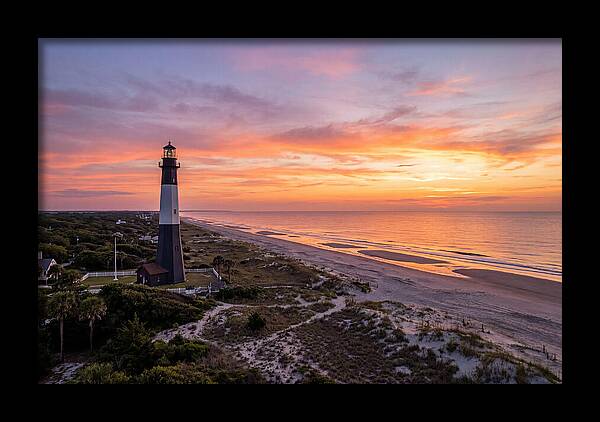 Tybee Island Lighthouse At Sunset