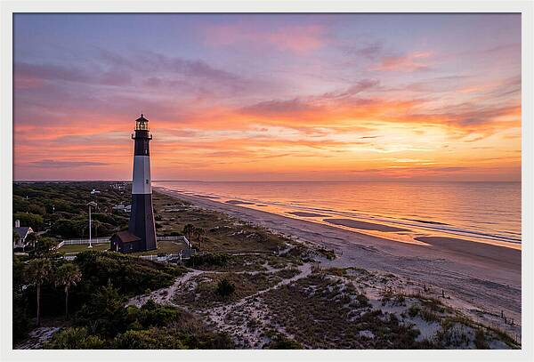 Tybee Island Lighthouse At Sunset