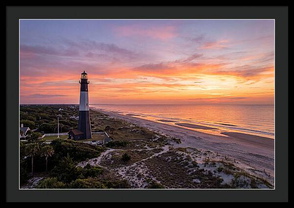 Tybee Island Lighthouse At Sunset