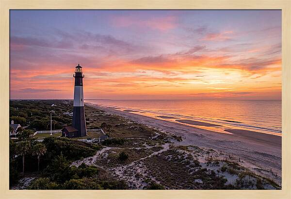 Tybee Island Lighthouse At Sunset