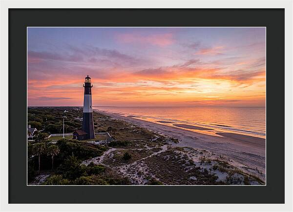 Tybee Island Lighthouse At Sunset