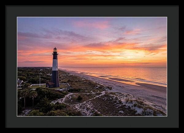 Tybee Island Lighthouse At Sunset
