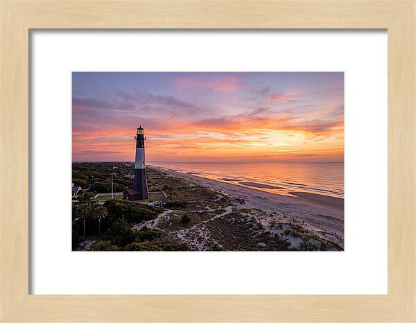 Tybee Island Lighthouse At Sunset