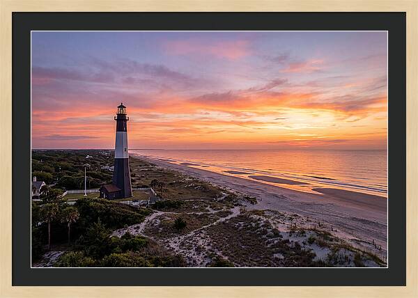 Tybee Island Lighthouse At Sunset
