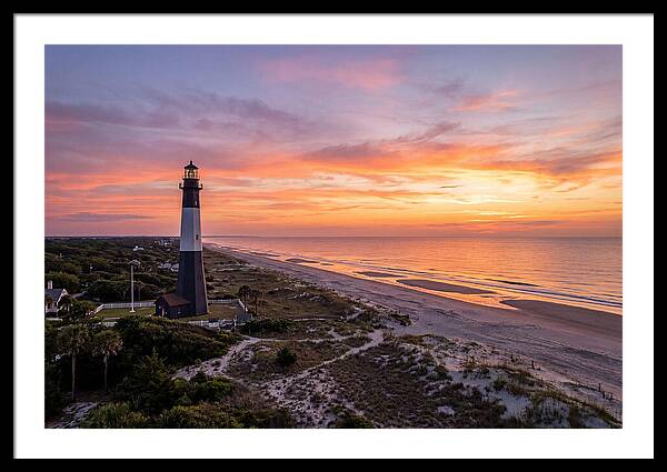 Tybee Island Lighthouse At Sunset