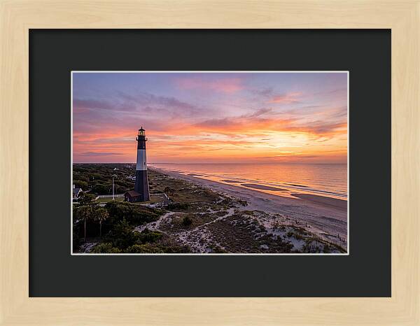 Tybee Island Lighthouse At Sunset