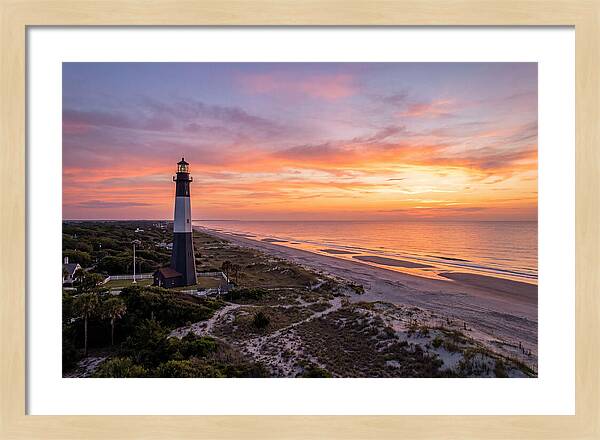 Tybee Island Lighthouse At Sunset