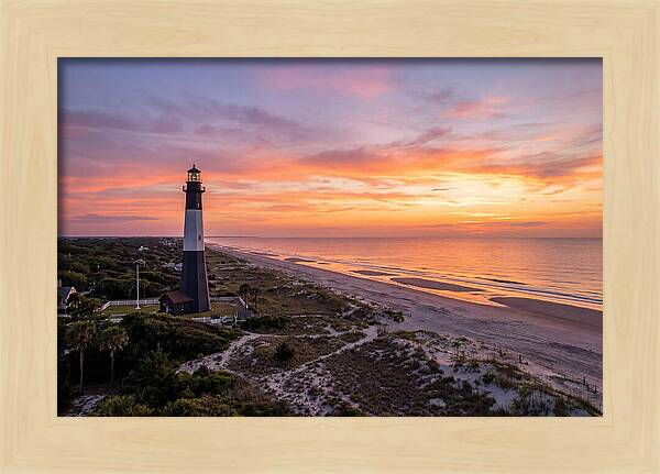 Tybee Island Lighthouse At Sunset