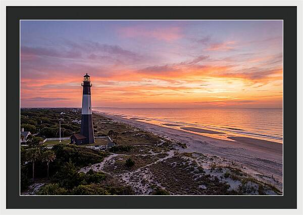 Tybee Island Lighthouse At Sunset