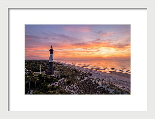 Tybee Island Lighthouse At Sunset