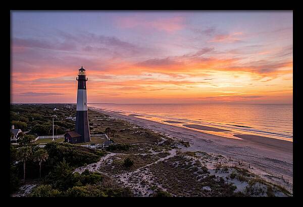 Tybee Island Lighthouse At Sunset