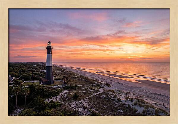 Tybee Island Lighthouse At Sunset